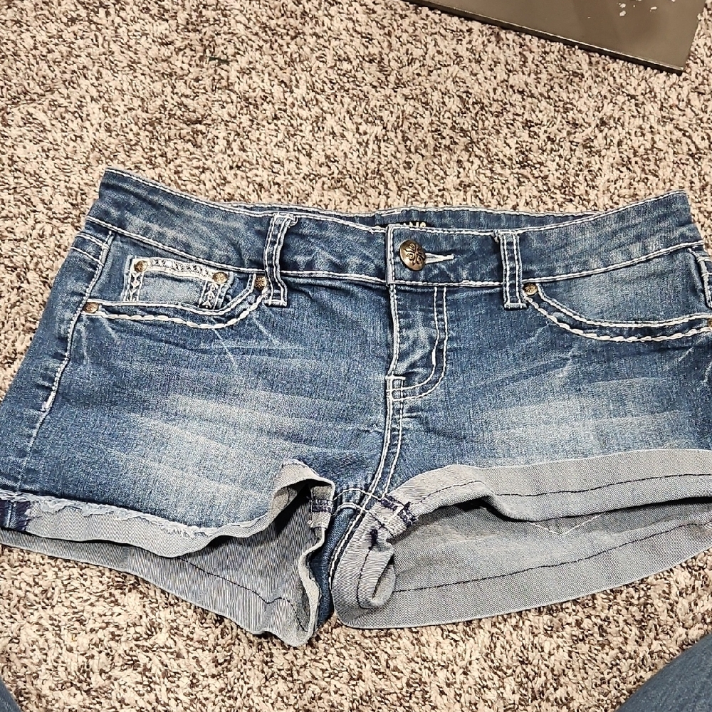 Denim Blue Women's Roll-Cuff Shorts ZCO Jeans Jrs Size 5